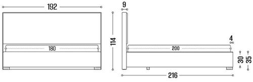 купить Кровать my-STYLE my-Sia 180x200 (P15D18M01) в Кишинёве 