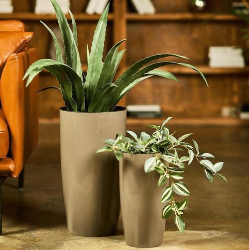 cumpără Ghiveci pentru flori Aleana 115044 Alfa d27x51 cm, cappuccino în Chișinău 