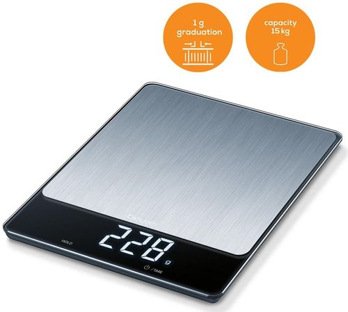 купить Весы кухонные Beurer KS34 Stainless Steel в Кишинёве 