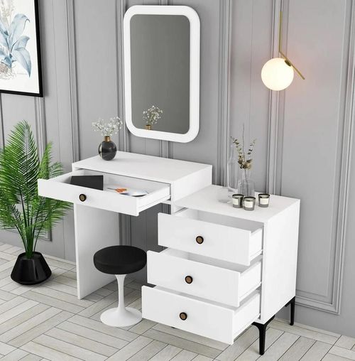 купить Туалетный столик Trendy Lizbon 549-Alb 124x84x40cm в Кишинёве 
