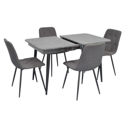 cumpără Set masă și scaune Evelin di Costacurta стол DT-432-3R B + 4 стула YTC-080B Dark grey în Chișinău 