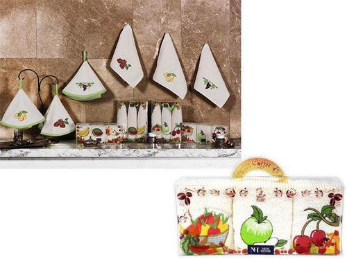 cumpără Textile de casă Promstore 44304 Набор полотенец кухонных 3шт, 30x50cm NH Fruits, х/б în Chișinău 