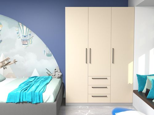 купить Шкаф Bayro Serenity 1500x2200x518 light cream cu 3 sertare в Кишинёве 