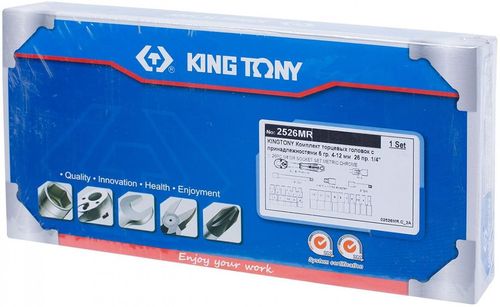 cumpără Set de unelte de mână King Tony 2526MR набор 1/4" торцевых головок 6 гран., принадл., 26 пр. în Chișinău 