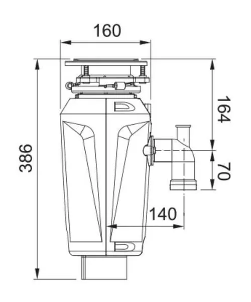купить Измельчитель пищевых отходов Franke 134.0715.094 Slim 125 в Кишинёве 
