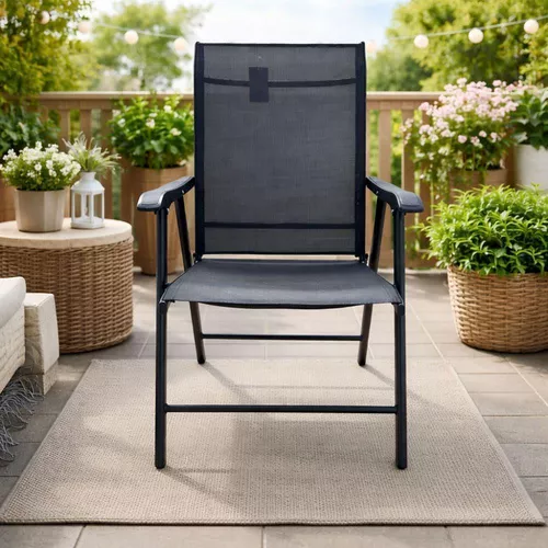 cumpără Mobilier pentru grădină Hydro S Scaun pliabil de gradina, metal/textil, Negru (0431014) în Chișinău 