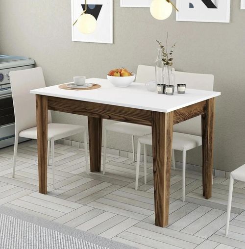 cumpără Masă Trendy Kiev 505-Nuc, Alb 110x75x72cm în Chișinău 
