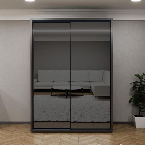 купить Шкаф Bayro Parma Graphite 1600x2250x600 антрацит, купе в Кишинёве 