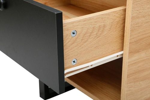 cumpără Noptieră Deco Zenvo (50x40x49H) Oak/Black în Chișinău 