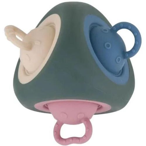 купить Игрушка-прорезыватель Petite&Mars 584817 Sensory Pop-Up Triangle Misty Green (10+ luni) din silicon в Кишинёве 