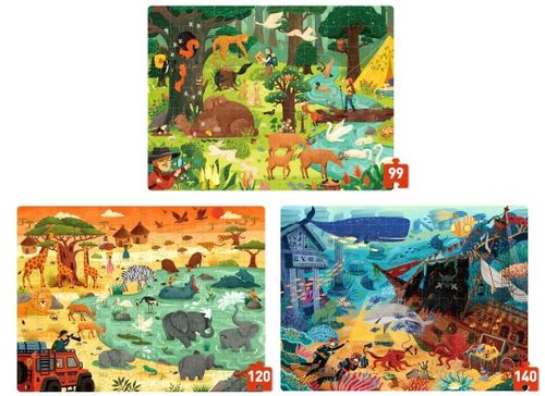 купить Головоломка Mideer MD3271 Seria de puzzle-uri Aventură minunată, 3 în 1, nivelul 5 в Кишинёве 