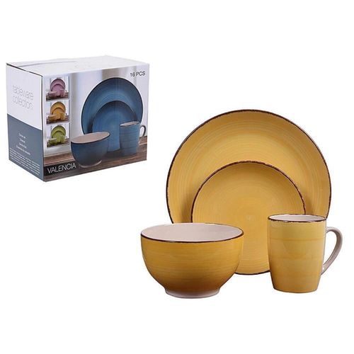 cumpără Farfurie Excellent Houseware 47734 Set de vesela 16piese Valencia, galben în Chișinău 