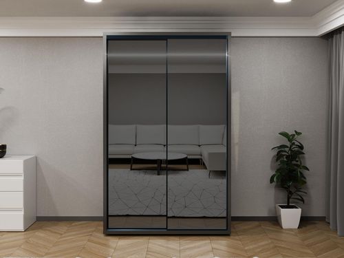 купить Шкаф Bayro Parma Graphite 1400x2250x600 антрацит, купе в Кишинёве 