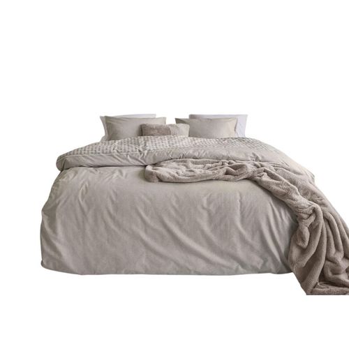купить Постельное белье Riviera Maison 333010 Hayes 200x200/220 Sand в Кишинёве 