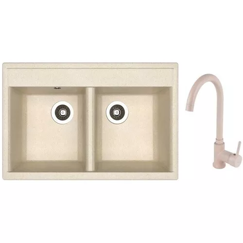 купить Мойка кухонная со смесителем Dr.Gans Astra 780 + SanDonna F 7073 bej в Кишинёве 