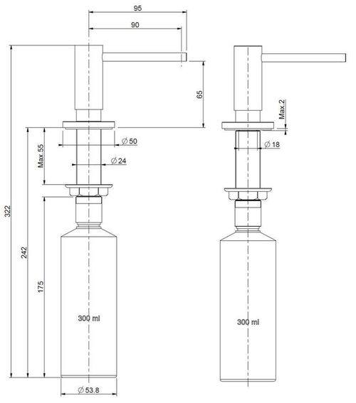 cumpără Accesoriu pentru chiuvete de bucătărie Reginox R34798 Soap dispenser, Stainless Steel în Chișinău 