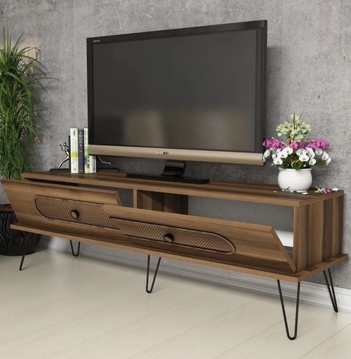 cumpără Comodă TV Trendy Ekol, Nuc 145x45x40cm în Chișinău 