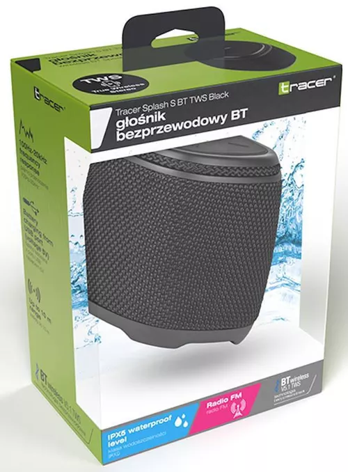 купить Колонка портативная Bluetooth Tracer Splash S, Black в Кишинёве 