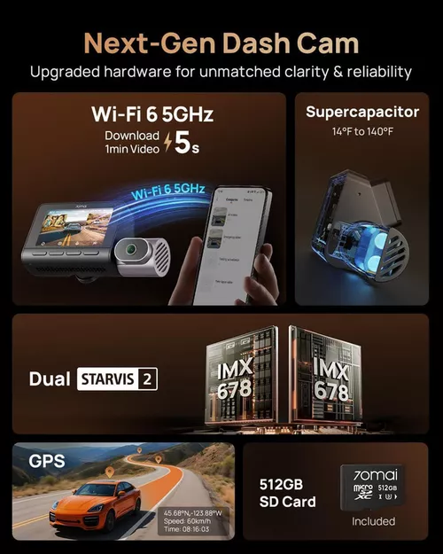 cumpără Înregistrator video 70mai by Xiaomi T800-41 Set Premium 512GB RC24 în Chișinău 