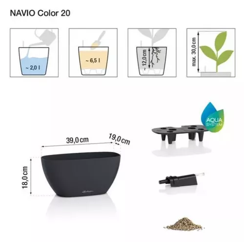 купить Цветочный горшок Lechuza Navio Color 20, Sand Brown в Кишинёве 