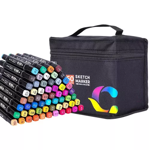 cumpără Set de creație Deli DLE70806-60 Set markere permanente, duble, 60 culori în Chișinău 