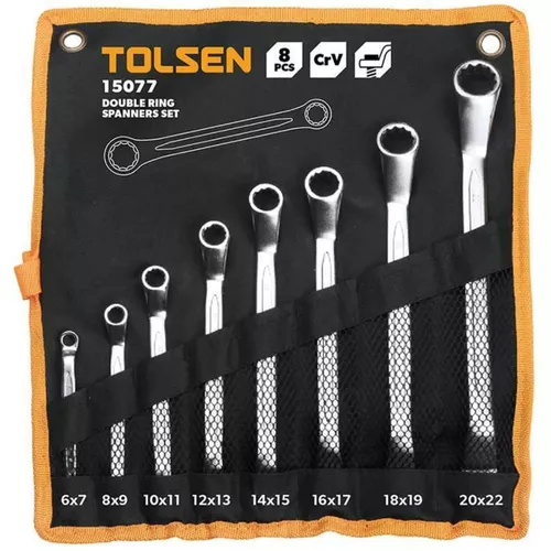 cumpără Set de unelte de mână Tolsen 615077 Set chei inelare cotite 8 buc. (6 x 7 - 20 x 22 mm) în Chișinău 
