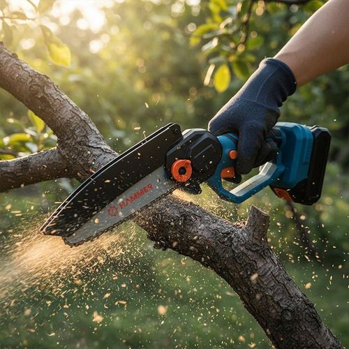 купить Пила Hammer 40263 mini cu lant Li-Ion, 21V, 4,8m/s, 1x1,5Ah, 15cm в Кишинёве 