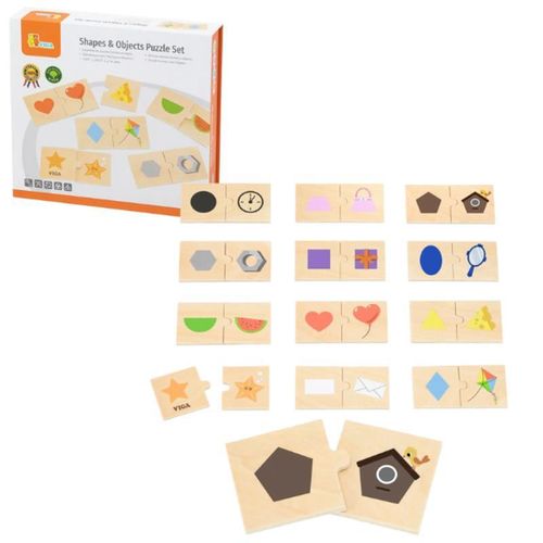 купить Головоломка Viga 44779 Puzzle logic Forme și obiecte 24elem в Кишинёве 