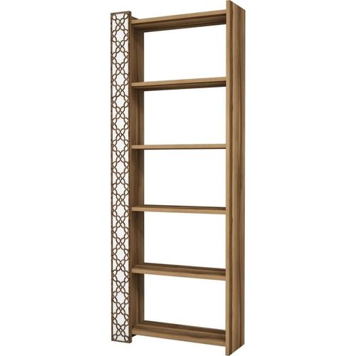 cumpără Raft de birou Trendy Oras, Nuc, Alb 64x170x24cm, raft de carti în Chișinău 