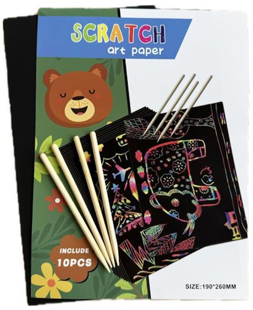 cumpără Set de creație miscellaneous 12948 Carte de colorat Scratch art paper, 10 foi 2410-1658 în Chișinău 