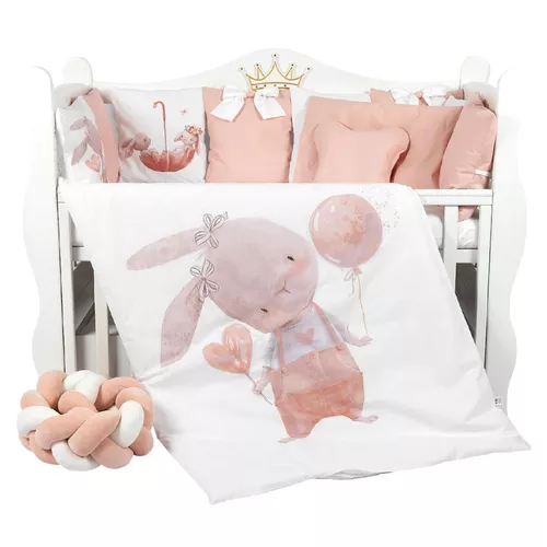купить Детское постельное белье PernaMea Set lenjerie 8 piese Cosita Iepuras Roz (PM.105897/1) в Кишинёве 