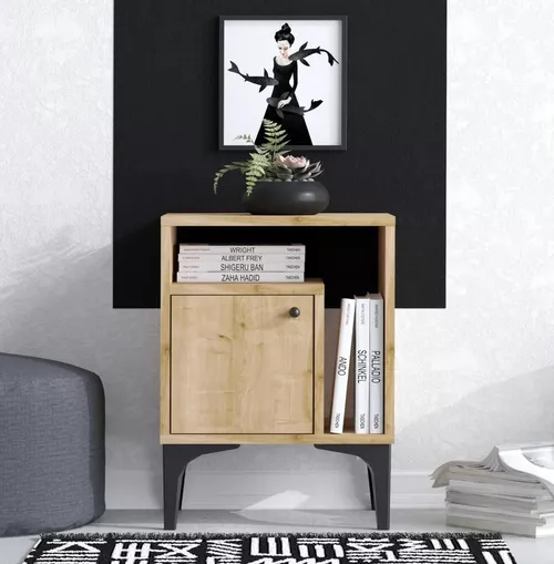 купить Тумбочка Trendy Nuno, Stejar safir, 40x55x35cm в Кишинёве 