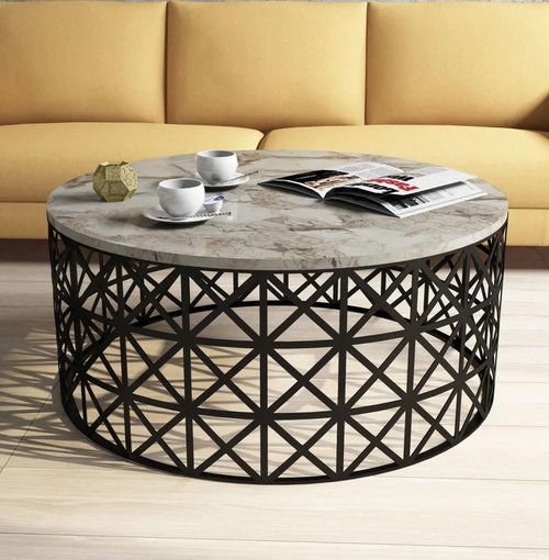 купить Журнальный столик Trendy Selin, Marmura Alba 90x38x90cm в Кишинёве 