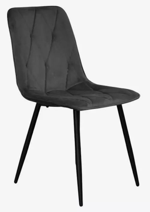 купить Комплект стол и стулья Evelin di Costacurta cтол DT-404-6B + 3 стула YTC-080B Bluvel-14 (Dark grey) в Кишинёве 
