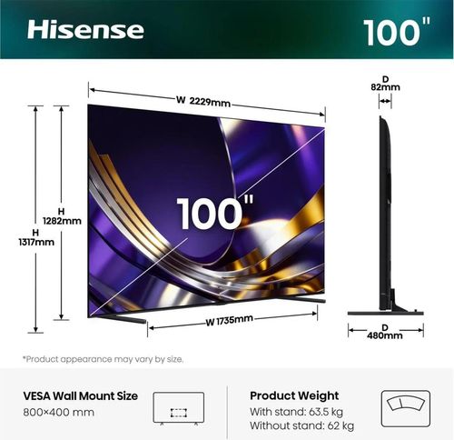 купить Телевизор Hisense 100U7S Pro в Кишинёве 