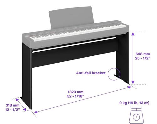 cumpără Accesoriu p/u instrumente muzicale Yamaha L-200 Wh/Black for P-225B în Chișinău 