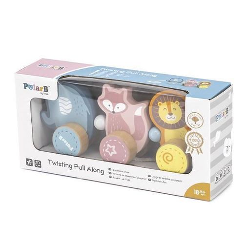 купить Игрушка каталка Viga 44023 Jucărie de tras, cu șiret Animăluțe в Кишинёве 