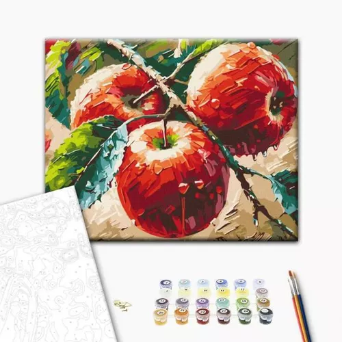 купить Картина по номерам BrushMe BS54166 40x50 cm (în cutie) Mere proaspete в Кишинёве 