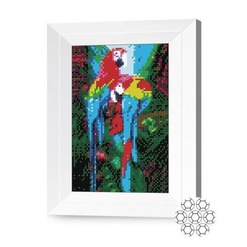 cumpără Tablou pe numere Art Gallery JS25455 Mozaic cu diamante 20x30cm Papagali ara in jungla în Chișinău 