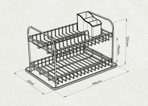 cumpără Uscator pentru vase Teknotel KB007 auriu în Chișinău 