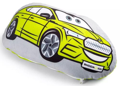 cumpără Pernă turistică Skoda 6U0069620B Подушка дорожная детская 2 в 1 (Mamba Green) în Chișinău 