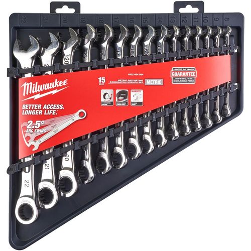 cumpără Cheie fixă Milwaukee 4932464994 Set 15 chei combinate cu clichet MAX BITE, sistem metric (1 buc x 8-22 mm) în Chișinău 