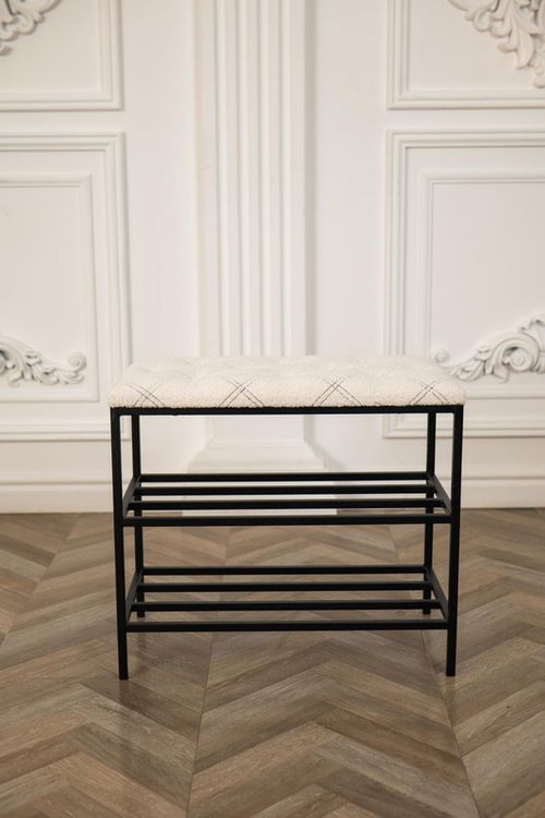 купить Полка для обуви Nex Home Pantofar 3 nivele Teddy, metal, max.150kg, 80x32x52cm, 51 Bej deschis в Кишинёве 