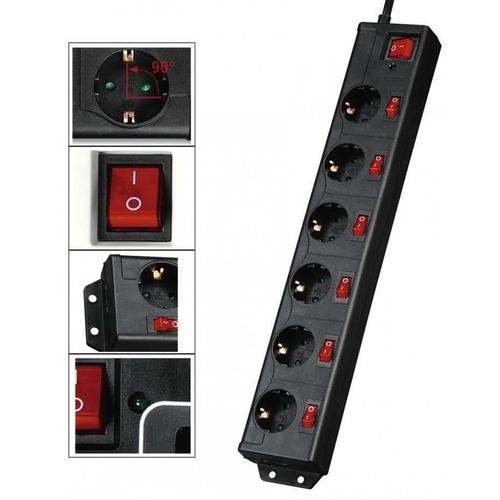 купить Фильтр электрический Hama 137259 6+1 XL, black в Кишинёве 