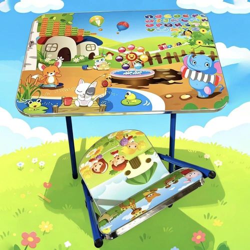 купить Набор детской мебели Richi MIJ (64804) Masa cu scaun Animale vesele, 60x40cm в Кишинёве 