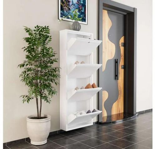 купить Полка для обуви Trendy Locking 4 Piece Metal-White, 50x136x15cm в Кишинёве 