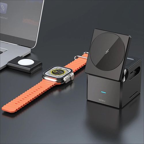 cumpără Încărcător wireless WIWU Wi-W030 3 in 1 Small Aquare, Gray în Chișinău 