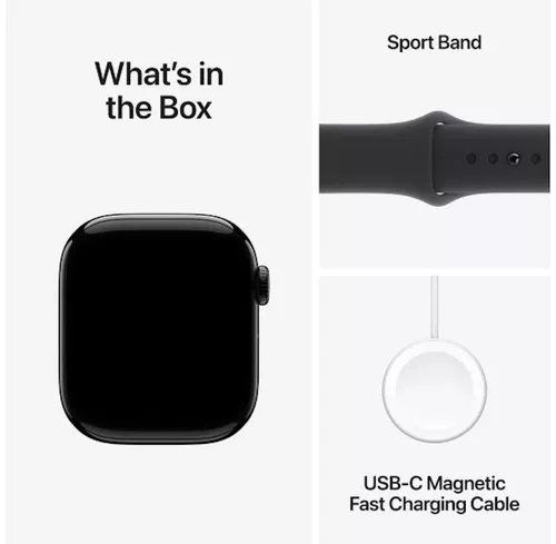 купить Смарт часы Apple Watch Series 10 GPS 42mm Jet Black Aluminium Case with Black Sport Band - S/M MWWE3 в Кишинёве 