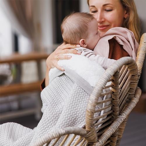 купить Детское постельное белье BabyOno 1658 Patura de bumbac cu captuseala din fleece Grey в Кишинёве 