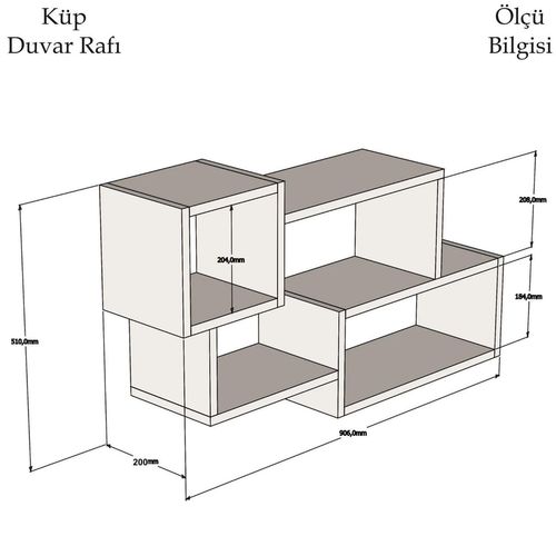 cumpără Raft decorativ Hanah Home Afro White Walnut în Chișinău 